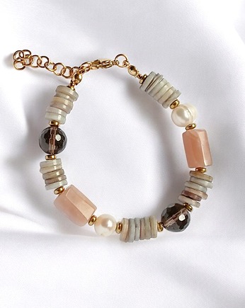 UNIKATOWA bransoletka : mix minerałów II, kaktusia