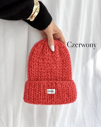 Czapka Lily 100% wełna *czerwony*, GANGSTA KNIT