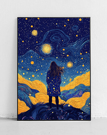 Plakat Gwiezdne marzenia nocą, Harvest Maison