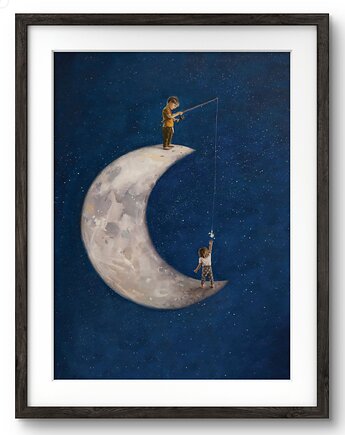 Plakat Księżycowe Historie, na płótnie, Magda Parkitna