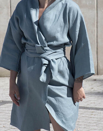 Lniane kimono nr 7 100% LEN, dudo pracownia 