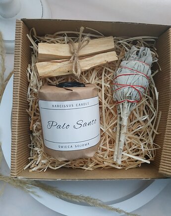 Zestaw Palo Santo i biała szałwia, Narcissus Candle