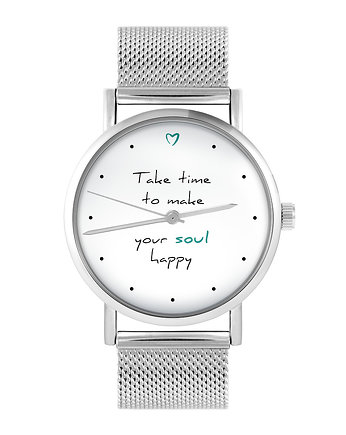 Zegarek - Happy soul - bransoleta mesh, OKAZJE - Prezenty na 18 dla chłopaka