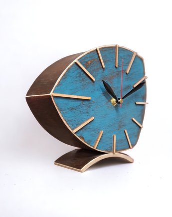 Zegarek drewniany Turkus - EDYCJA LIMITOWANA, Clock Wood Studio