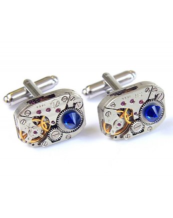 RECTANGLE Deep Navy - Spinki do mankietów, DROBINY CZASU