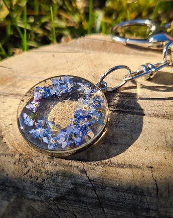 Breloczek z niezapominajkami, Figa handmade accessories