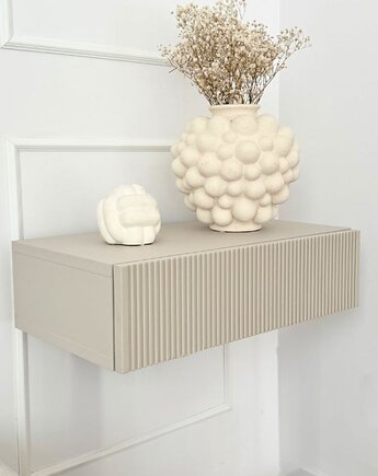 KENDRA-Kaszmirowa wisząca szafka nocna, Papierówka Simple form of furniture