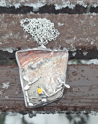 Ptaszek na wolności - wisiorek, po drugiej stronie lustra