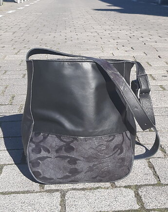 Czarna skórzana torba SALE!, Łagoda