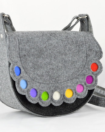 Kolorowa Listonoszka z filcu tęczowa, Green Sheep