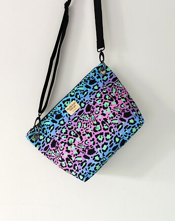 Torebka R U T H Neon Leopard Print- welurowa torebka midi, Słodkiego Miłego Szycia