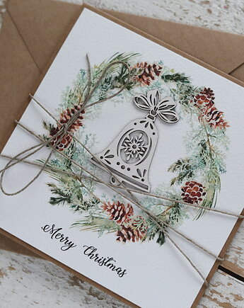 Wyjątkowa stylowa kartka ekologiczna świąteczna Merry Christmas, sorte