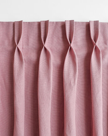 Zasłona na fleksach HEAVY DUSTY PINK, so linen!