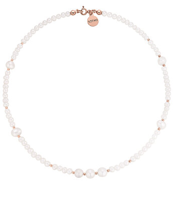 Naszyjnik z różowego złota z pereł naturalnych, SOTHO