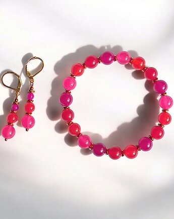 RAZEM TANIEJ! summer energy : bransoletka i kolczyki : jadeit IV, kaktusia