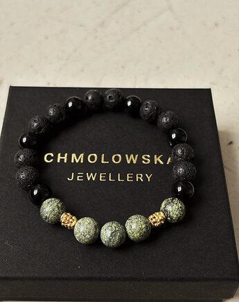 Bransoletka  męska Serpentynit, Chmolowska Jewellery