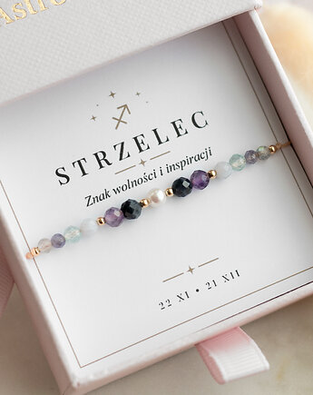 Strzelec z Perłą Bransoletka Znak Zodiaku Perła  Zodiak dla Strzelca, AstroSiostra