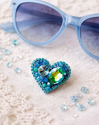 Broszka Serduszko, migotka shop