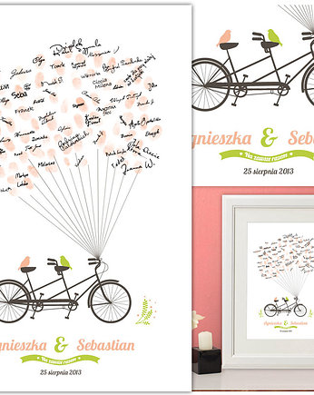 50x70cm Wiosenny Tandem Wpisów Gości Weselnych , Pankmat