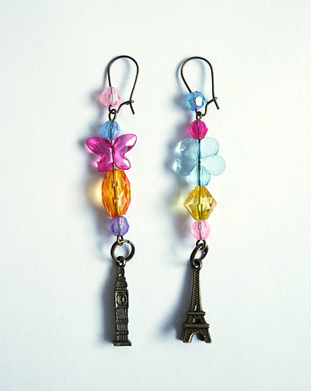 Kolczyki - London, Paris, koraliki, yenoo