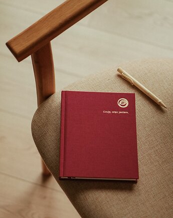 Notes w kropki, bullet journal "Czuję, więc jestem" Zmysłowy Burgund, SFERA ŻYCIA