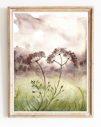 Oryginalna akwarela. Łąka II A5, Malgorzata Domanska