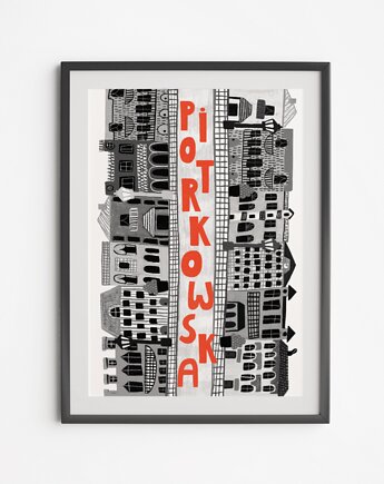 Plakat  Łódź Piotrkowska, LOVE POLAND DESIGN