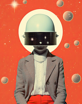 Plakat / Surrealistyczny Kolaż / Kosmita, balance