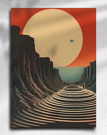 Plakat / Surrealistyczny Kolaż / Kanion, balance