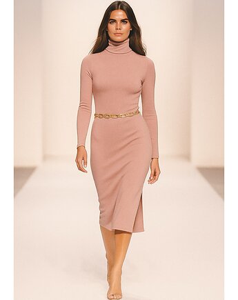 Sukienka pudrowy róż YY300059, YULIYA BABICH