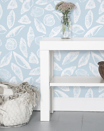 Tapeta Blue Shell. Niebieskie Muszle, Patternosophy