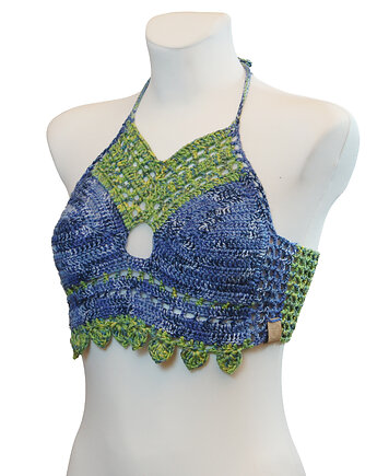 Top / bralet na szydełku na lato ze 100 procent bawelny rozmiar M, cosy creation