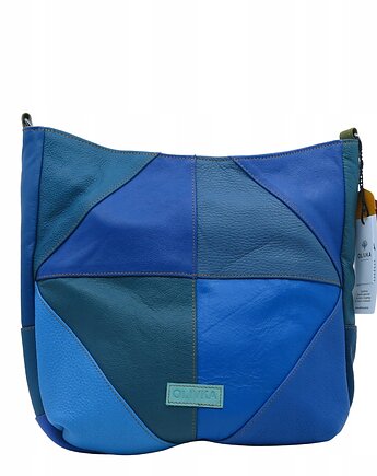 Torebka damska klasyczna skórzana na ramię oryginalna szeroki pasek OLIVKA, Olivka Warsaw