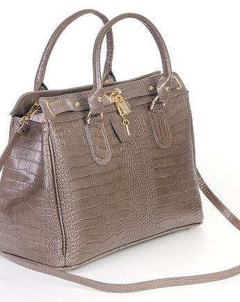 Torba skórzana Shopper - kolor taupe (7141 ), BOSCCOLO