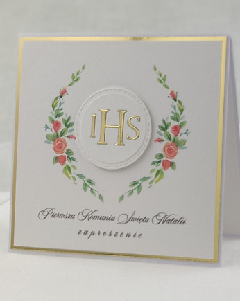 Zaproszenia na Komunię, wzór 32A, Anna Art and Crafts
