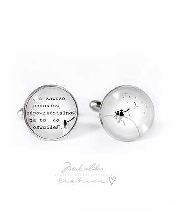 Mały Książę - friends/cytat spinki silver, Makaliboo