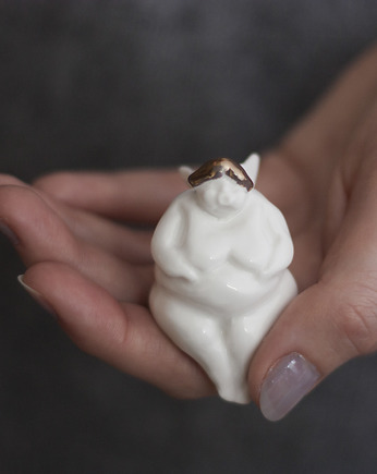 Porcelanowy aniołek, figurka, Pangzi Ceramics