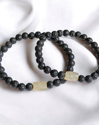 Komplet dla pary :  CYTRYN & LAWA : na gumce, kaktusia