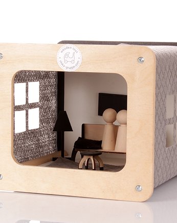 Drewniany domek dla lalek / garaż NOWOŚĆ!, OSOBY - Prezent dla dwulatka