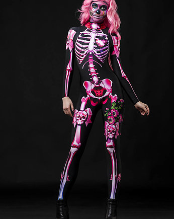 Pink Sugarskull - Pełny Kombinezon na Halloween, dirrtytown clothing
