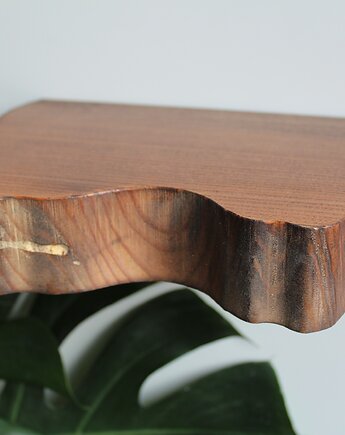 Półka ścienna z niewidocznym mocowaniem- wzór numer 6/ ciemny orzech, VANLORR