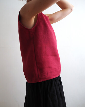 Top lniany 100%, malina, madebyjokpa