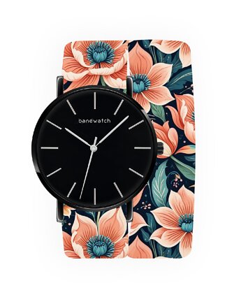 Zegarek damski wiązany - Coral Garden - Tarcza Czarna, Bandwatch