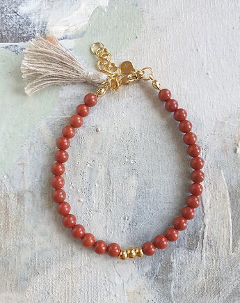 Bransoletka UNO jaspis czerwony, modesign