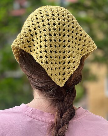 Letnia chusta na głowę bandana masełko, Made by Jaga