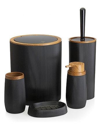 Zestaw Łazienkowy Komplet Łazienkowy Luna Black, MIA home