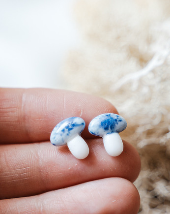 Kolczyki porcelanowe FUNGI, rękoczyny