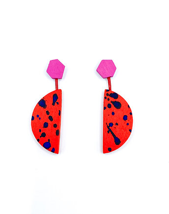 Kolczyki z rzemieniem - Plamki, SZLIFY