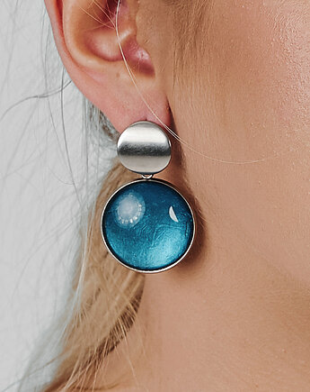 Kolczyki w perłowym odcieniu turkusu Binnur, Artseko