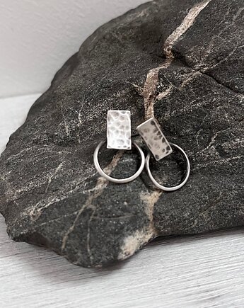 Simple- Srebrne kolczyki, meduska